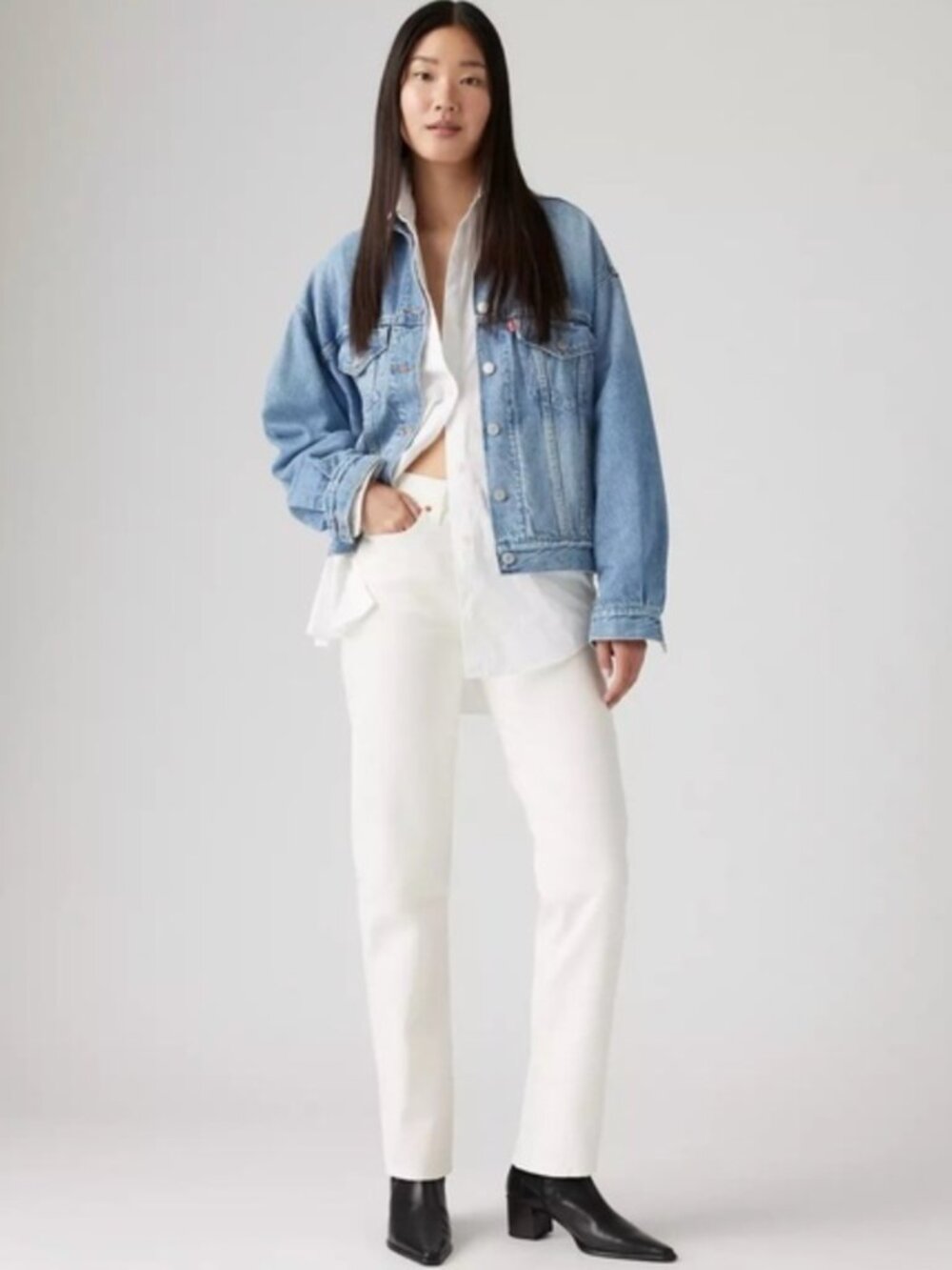 Levi's Women's Wedgie Straight Fit White Jeans Size 30